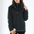 Women's Red Plus Size Spandex Thickened Fleece Parka